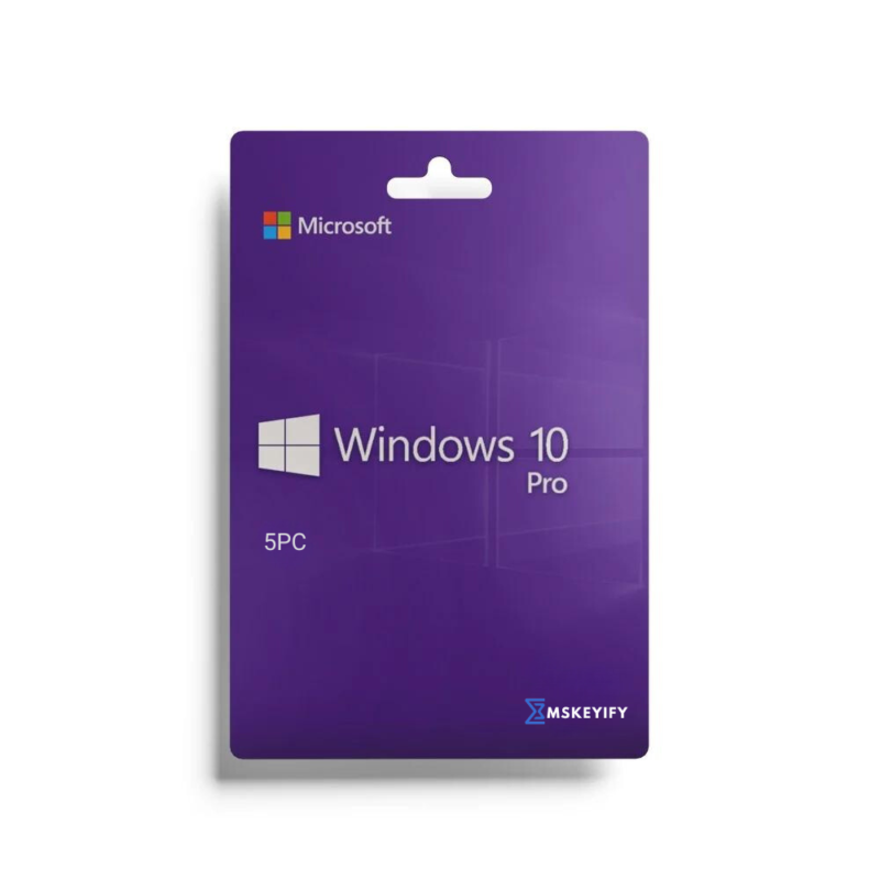 Clé d’activation Windows 10 Professionnel – (5 PC)