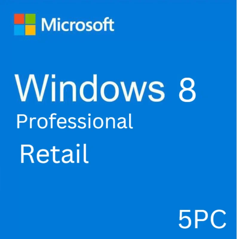 Windows 8 Pro Retail – 5 PC