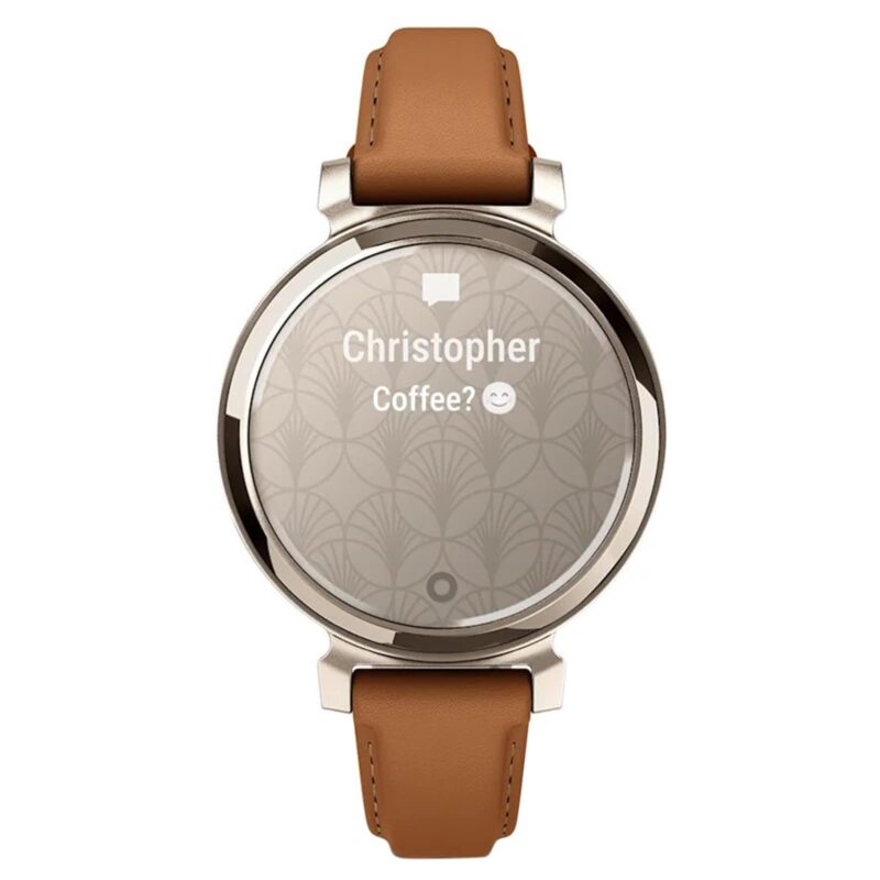Garmin Lily 2 Classic 35mm Ladies Smart Watch Tan - Image 5