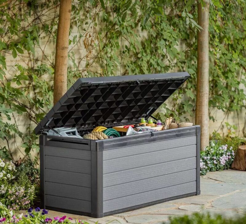 Keter Premier 570L Outdoor Plastic Storage Box – Grey (Cortina 150)