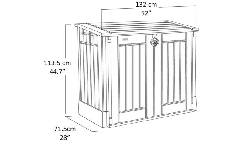 Keter Store-It-Out Midi 880L Plastic Garden Storage – Beige & Brown - Image 12