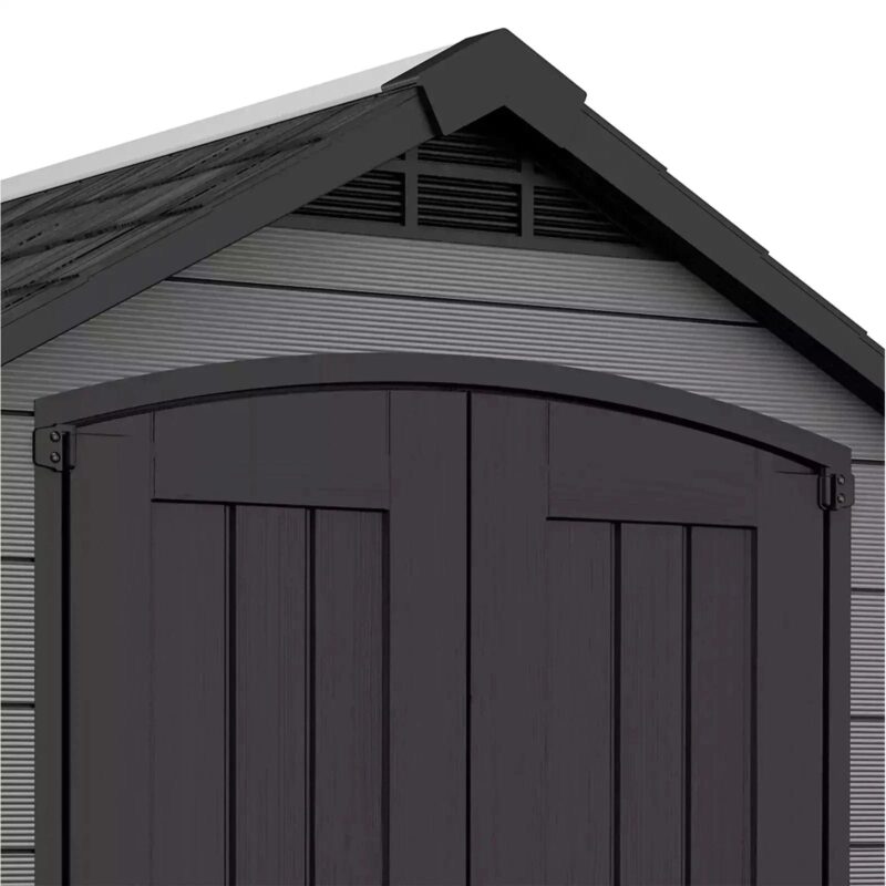 Keter Premier 7.5x9 ft Plastic Shed with Floor – Grey - Image 9