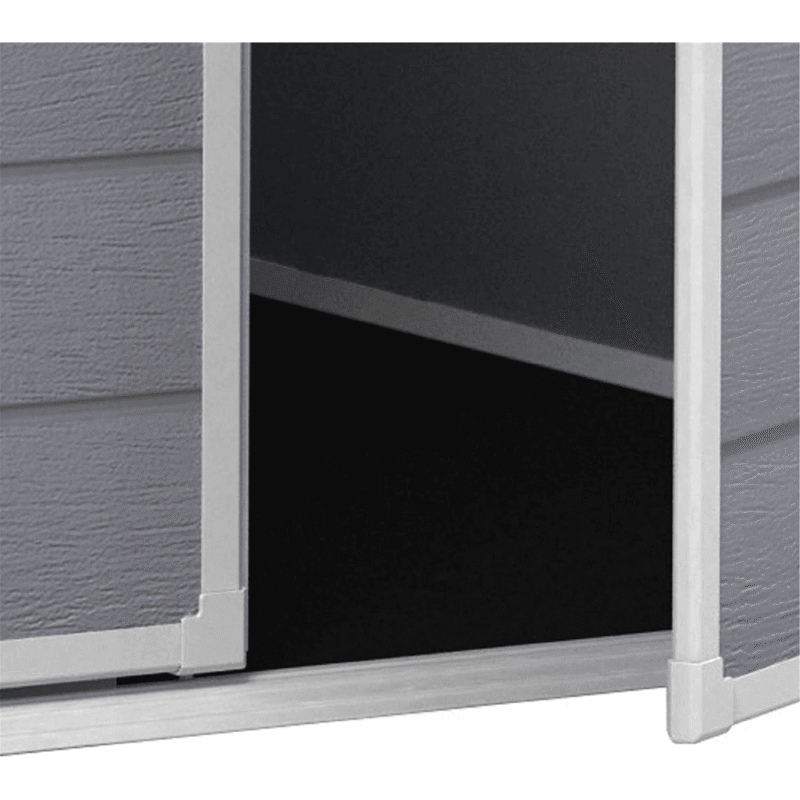 Keter Manor 6×6 Plastic Pent Garden Storage Shed – Grey - Image 3