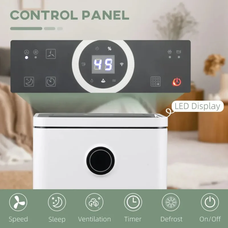 Dehumidifier – 10L/Day, 24H Timer | Comfortable Home Air - Image 13