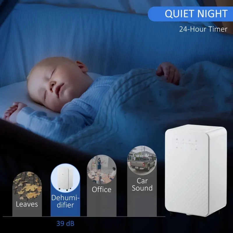 Dehumidifier – 10L/Day, 24H Timer | Purifies Air & Protects Home - Image 7