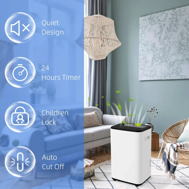 Dehumidifier – 20L/Day, 6L Tank, 24H Timer | Fresh, Dry Air At Home - Image 8