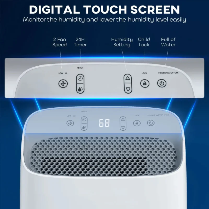 Dehumidifier – 12L/Day, 24H Timer | Control Home Damp - Image 6