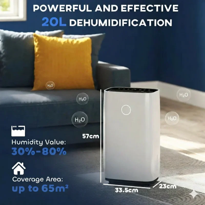Dehumidifier – 20L/Day, 24H Timer | Keep Home Fresh - Image 10
