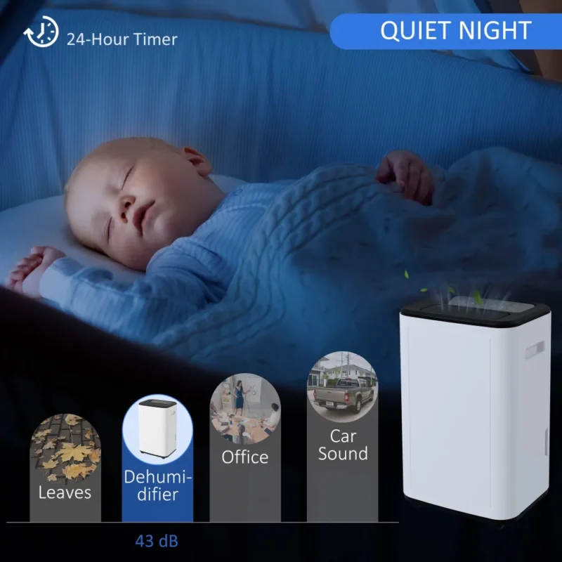 Dehumidifier – 20L/Day, 6L Tank, 24H Timer | Fresh, Dry Air At Home - Image 9