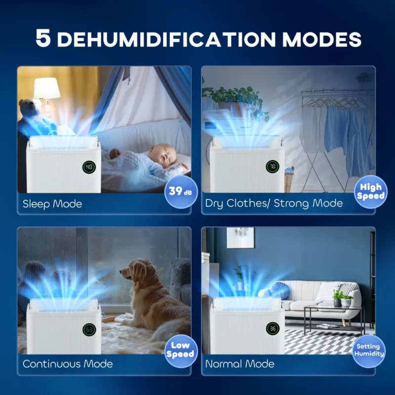 Dehumidifier – 16L/Day, 24H Timer | Freshens & Dries Air - Image 7