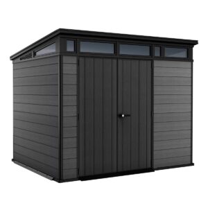 Keter Cortina 9x7 Pent Plastic Shed – Dark Grey