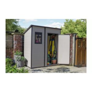 Keter 6x4 Foot Manor Plastic Pent Beige Outdoor Storage Shed
