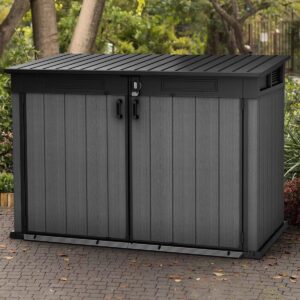 Keter Cortina Mega Store 6ft Dark Grey Heavy Duty Outdoor Plastic Storage Shed