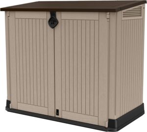 Keter Store-It-Out Midi 880L Plastic Garden Storage - Beige & Brown