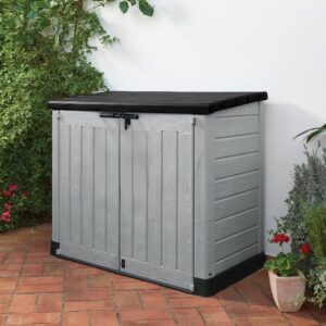Keter Max 1200L Outdoor Pent Garden Storage Shed for Bins, Tools