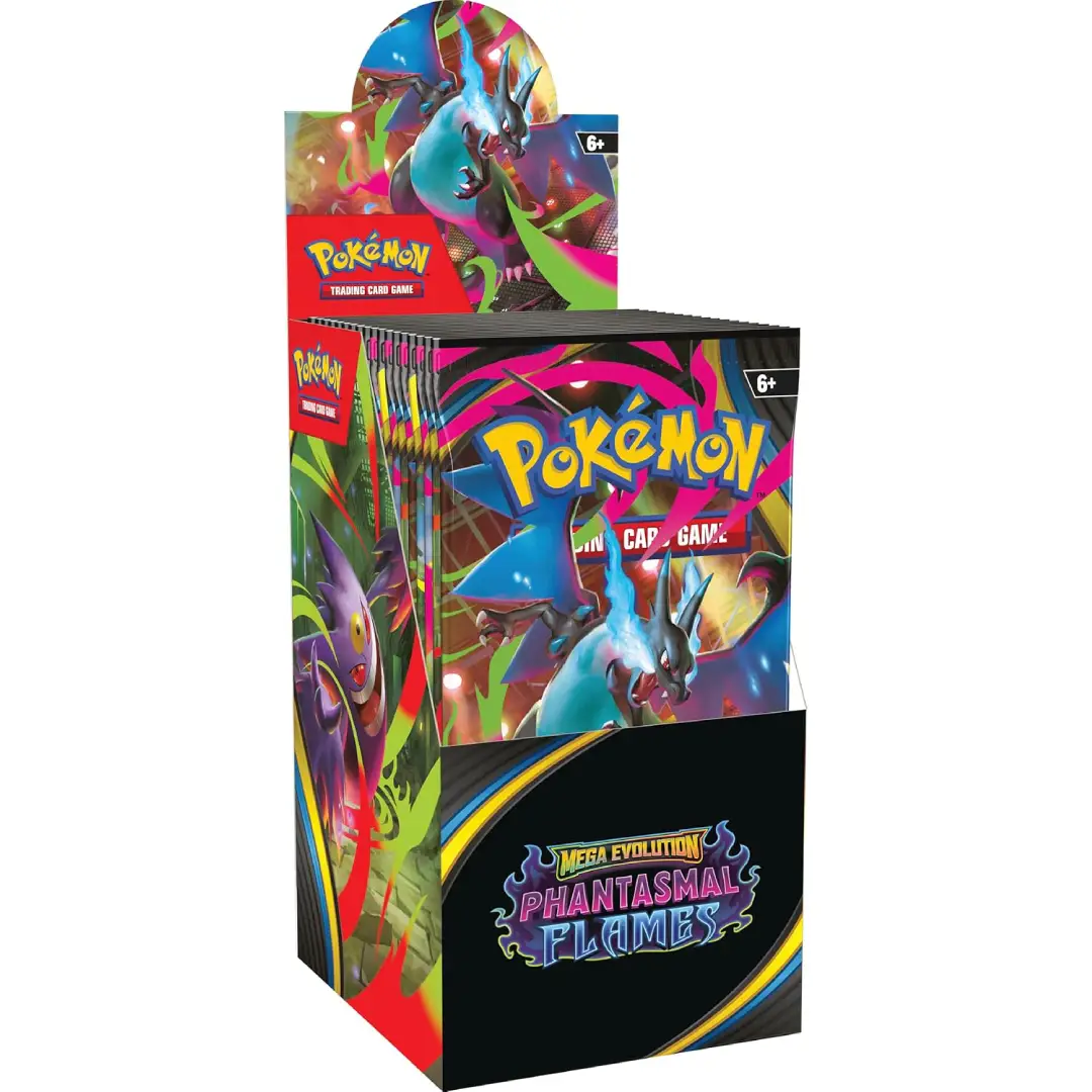 Pokemon TCG: Mega Evolution—Phantasmal Flames Booster Display (18 Booster Packs)