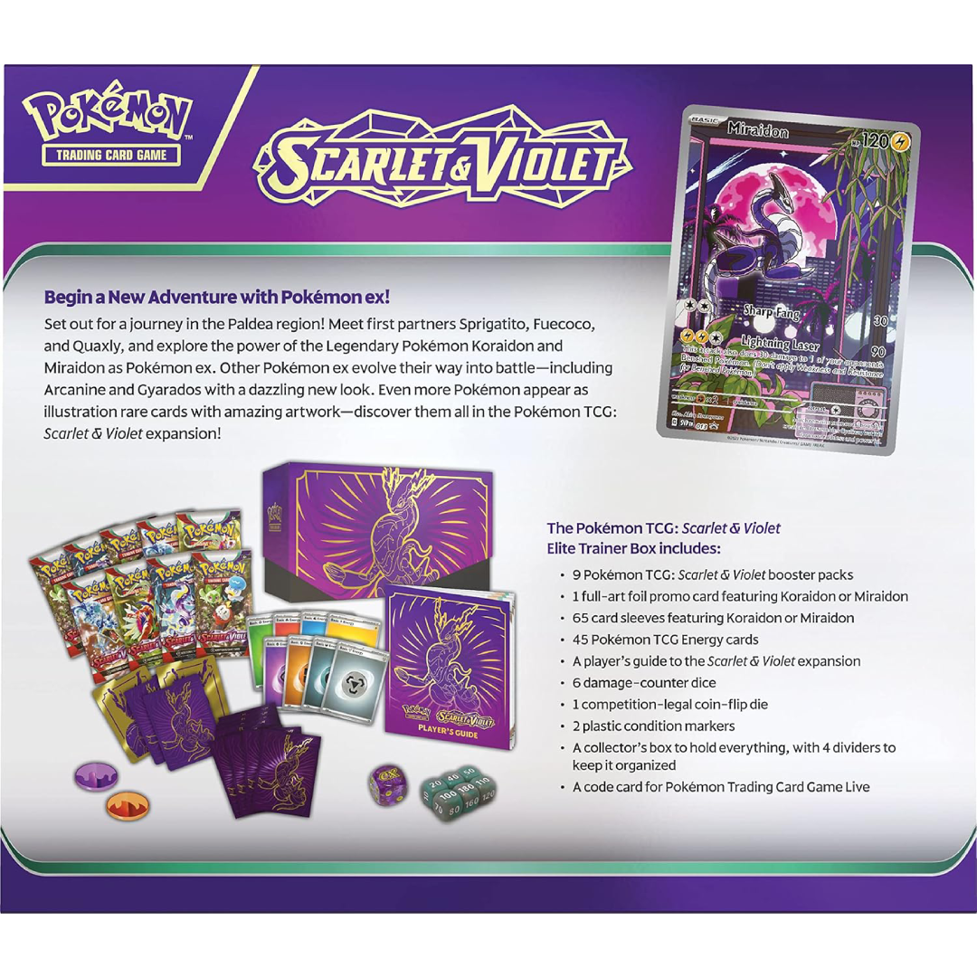 Pokemon TCG: Scarlet and Violet Elite Trainer Box - Miraidon - Image 8