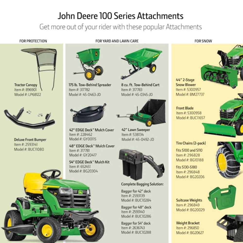 John Deere S180 54-in 24 -HP V-twin Gas Lawn tractor - Image 15