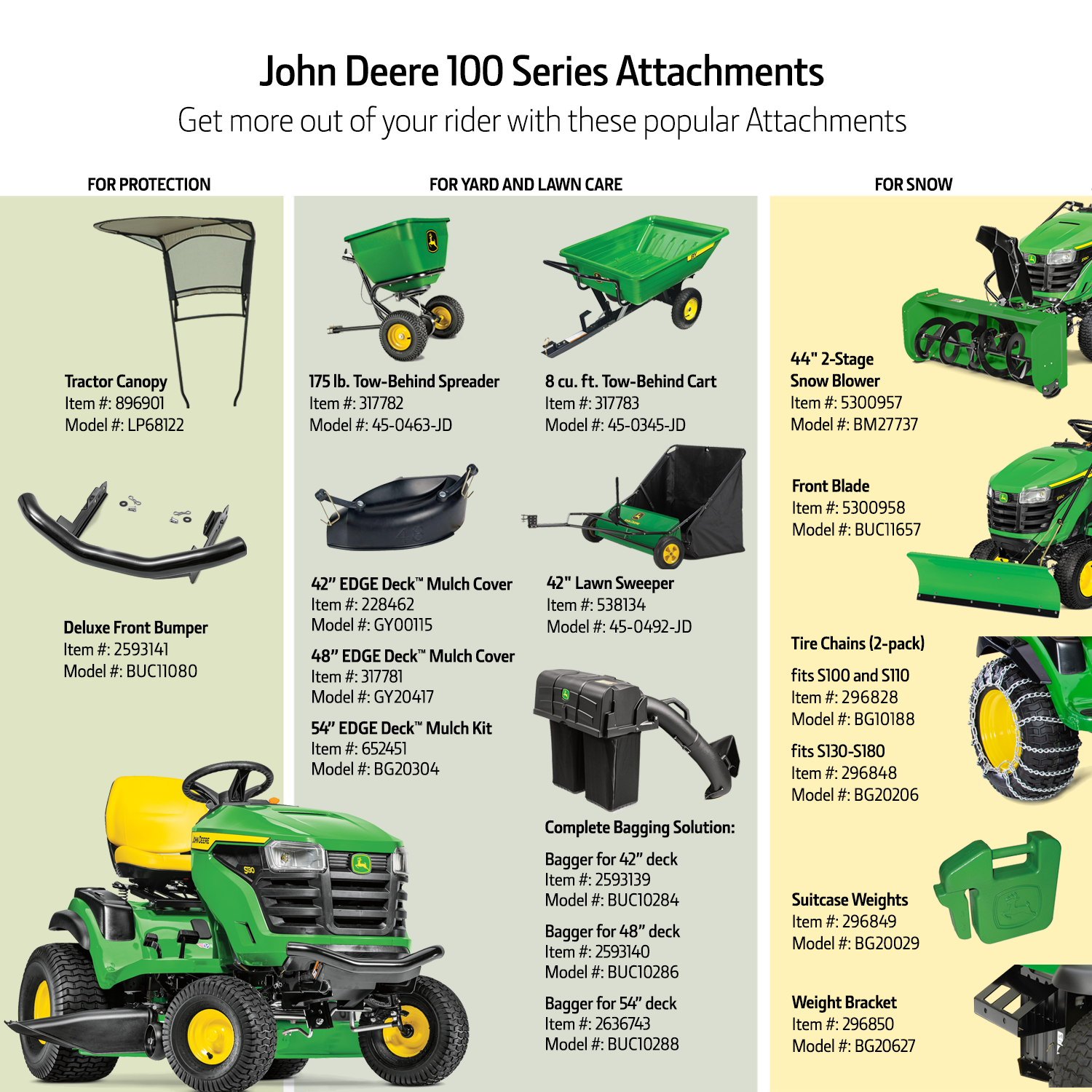 John Deere S140 48-in 22 -HP V-twin Gas Lawn tractor - Image 13