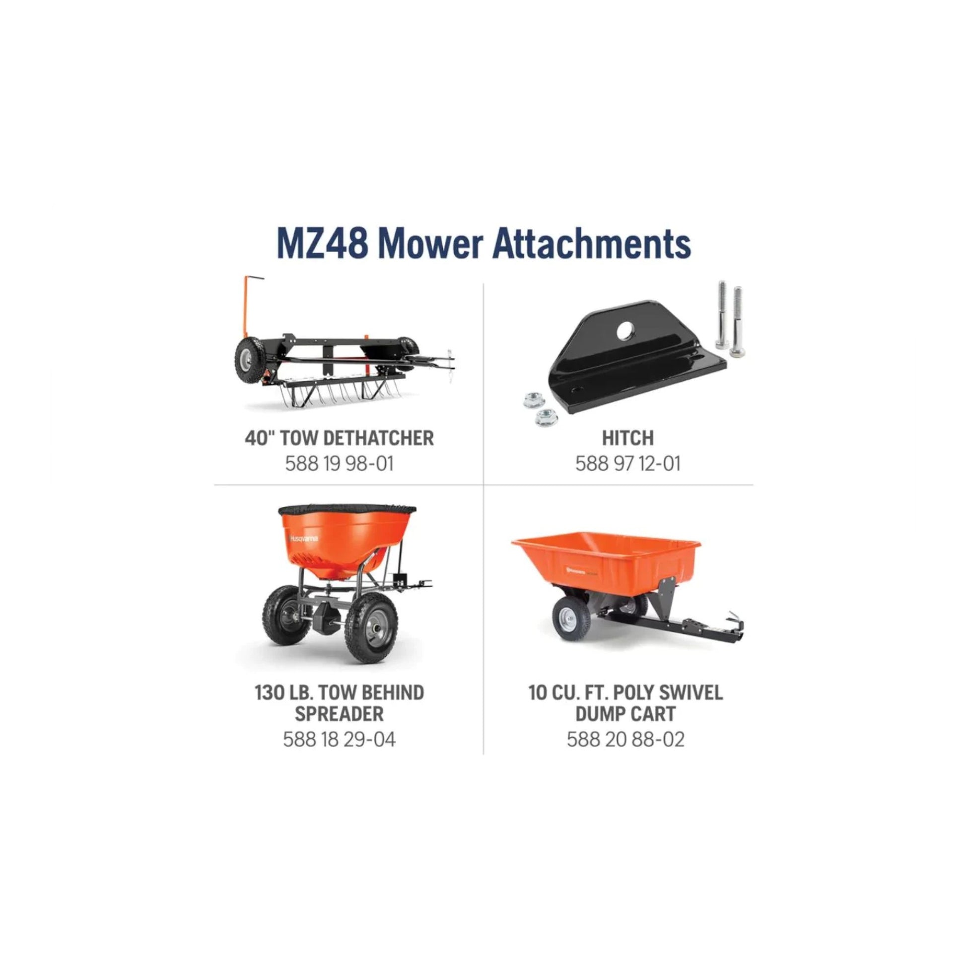 Husqvarna MZ48 Zero-Turn Mower 23 HP Kawasaki 48'' Clear Cut ZT3100 (M-ZT Seat) - Image 8