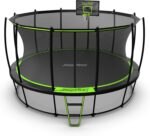 JumpFlex HERO 15 Backyard Outdoor Trampoline for Kids with Net & Ladder