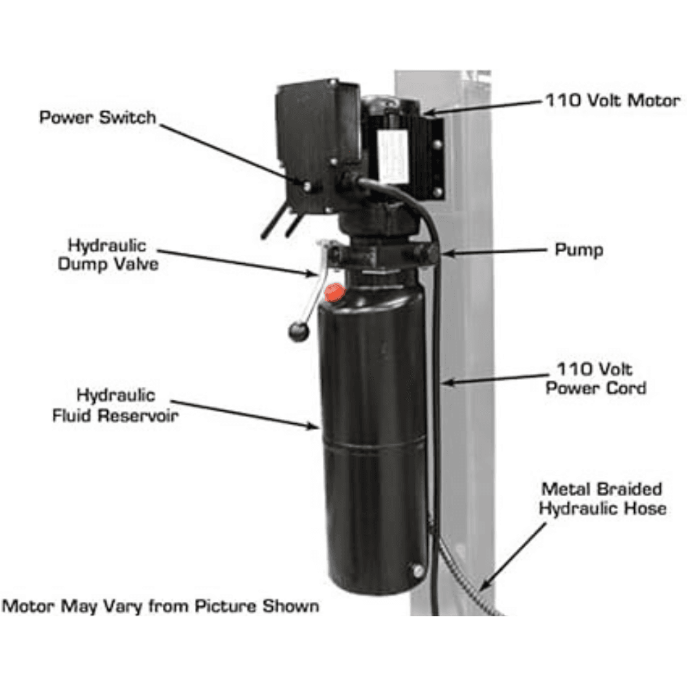 Atlas Automotive Equipment Atlas Equipment Garage PRO8000EXT Extra Tall Portable Hobbyist 8 000 Lb. Capacity 4-Post Lift - Image 3