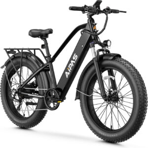 LEONX Aipas M2 Electric Mountain Bike – 1500W, 30MPH, 26″ Fat Tires