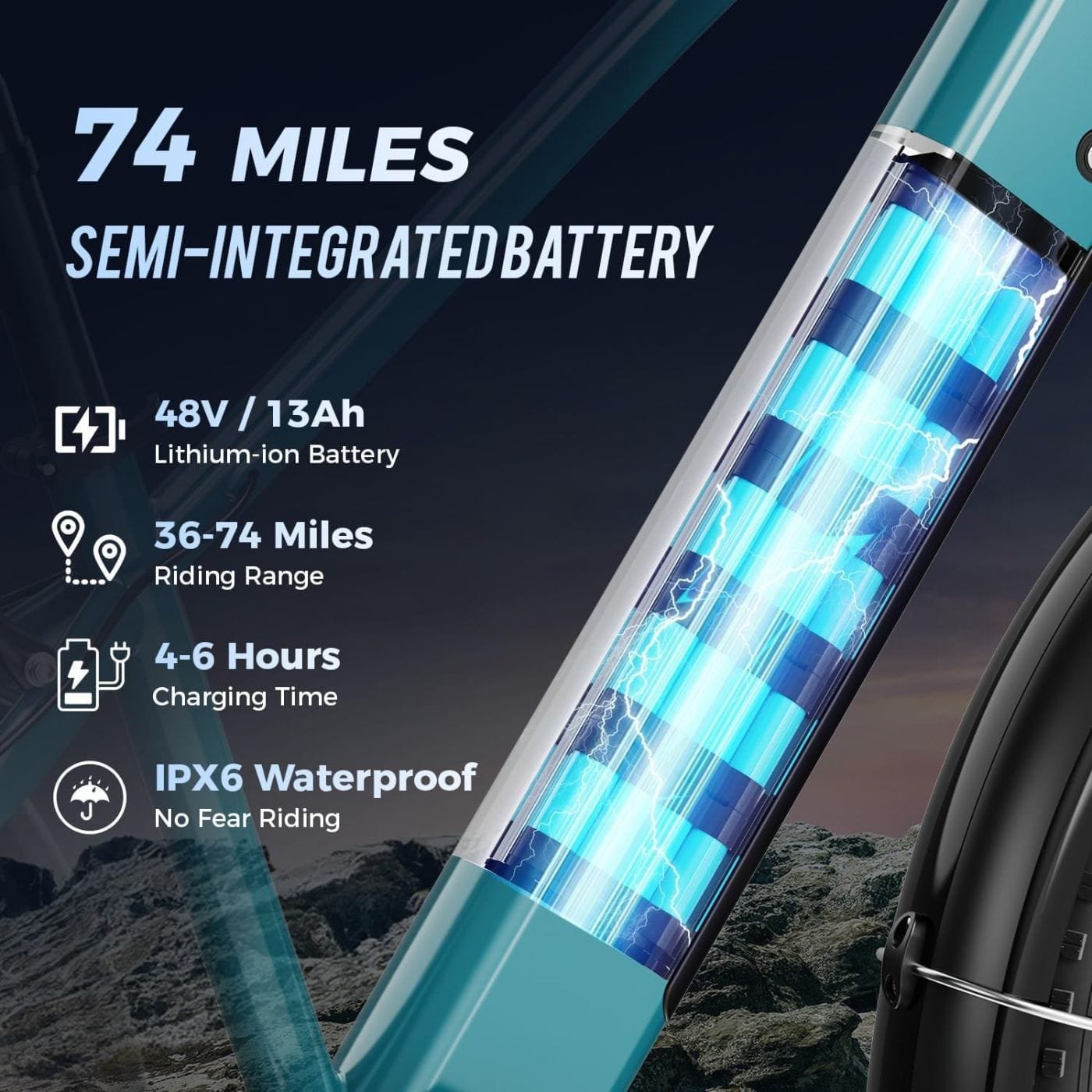 LEONX Aipas M2 Electric Mountain Bike – 1500W, 30MPH, 26″ Fat Tires - Image 3