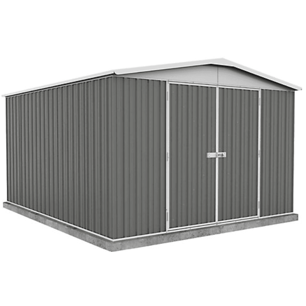 VEIKOUS 10 ft. W x 12 ft. D Outdoor Metal Storage Shed in Gray (120 sq. ft.)