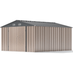 Patiowell 10 ft. W x 12 ft. D Size Upgrade Metal Storage Shed (119 sq. ft.)