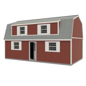 Best Barns Camp Reynolds 16-ft x 32-ft Gambrel Style Wood Outdoor Storage Shed