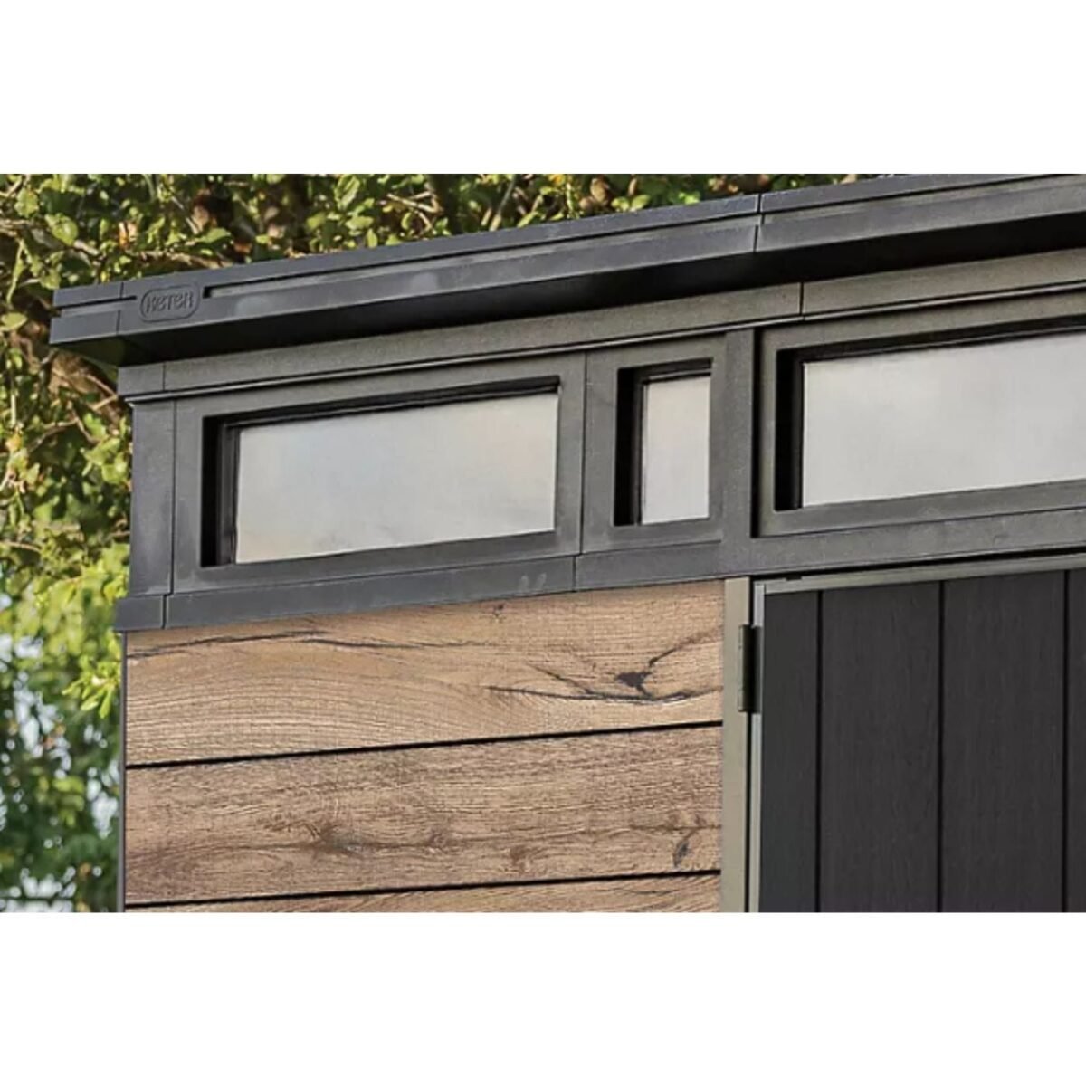 Keter Signature Pine/Graphite DecoCoat Shed 9×7 - Image 3