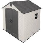 Lifetime 8’ x 7.5’ Outdoor Storage Shed, Light Brown