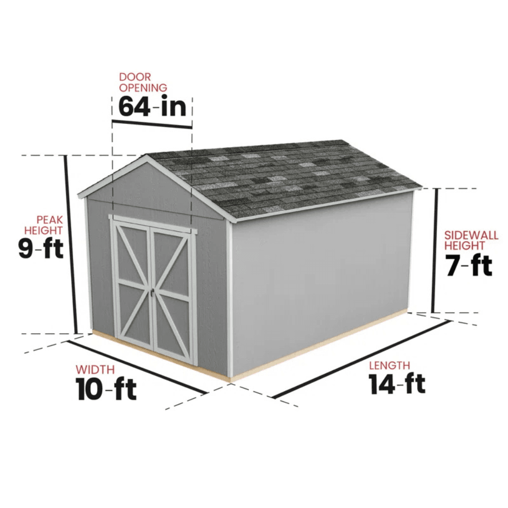 Rookwood 10 ft. W x 14 ft. D Wood Storage Shed - Image 6