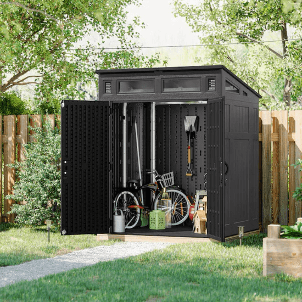 Suncast 6-ft x 5-ft Resin Shed Lean-to Resin Storage Shed (Floor Included) - Image 3