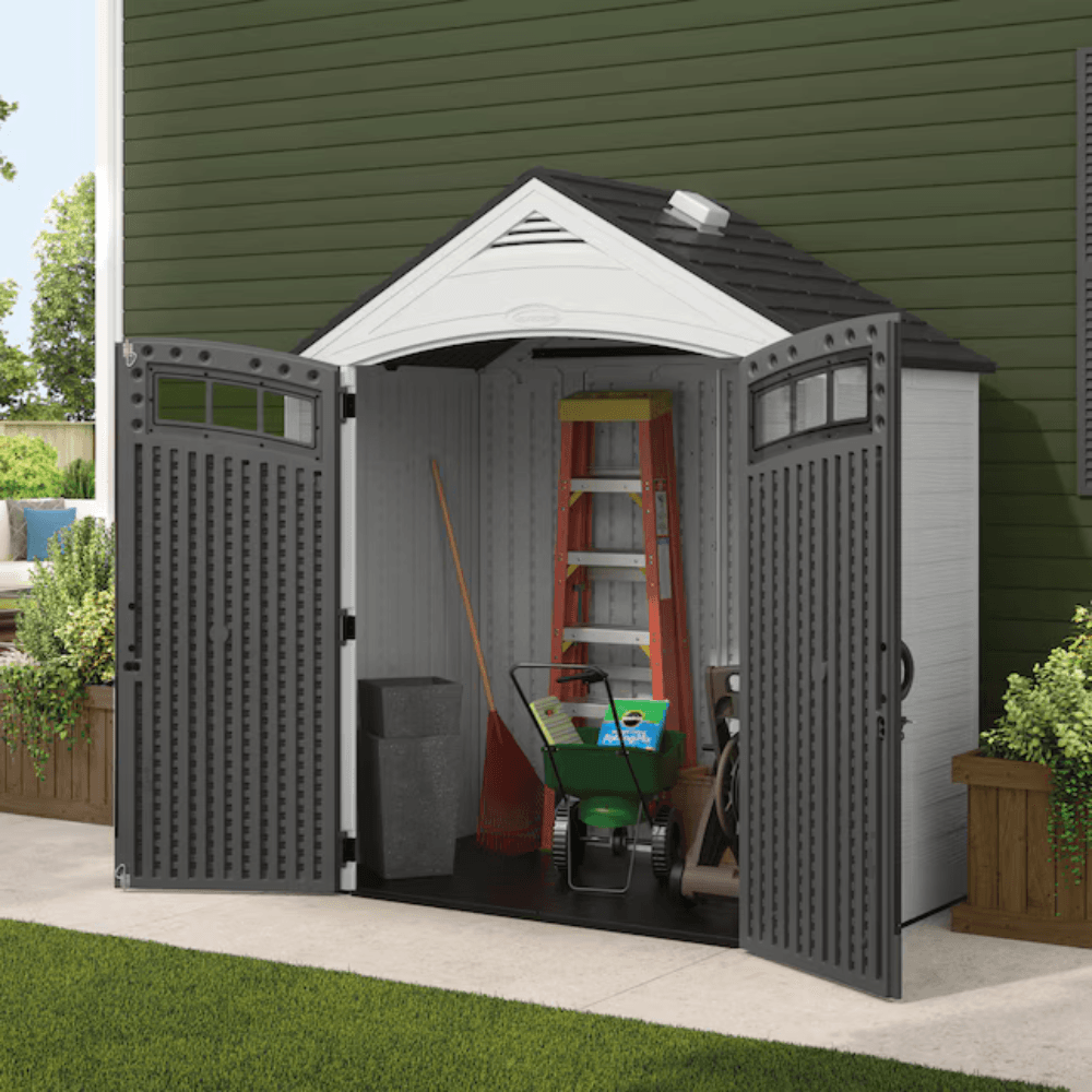 Suncast 7-ft x 4-ft Vista Resin Storage Shed (Floor Included) - Image 3