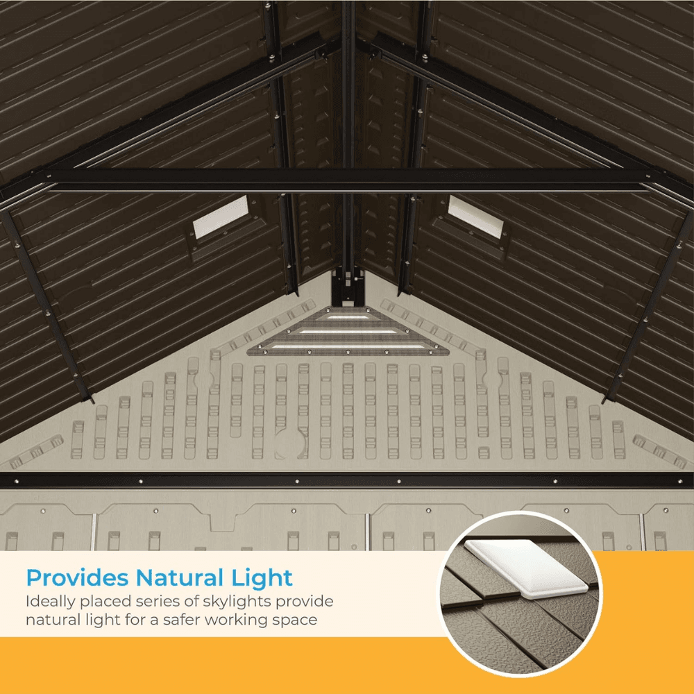 Suncast Tremont 8 ft. W x 7 ft. D Resin Storage Shed BMS8700 - Image 5