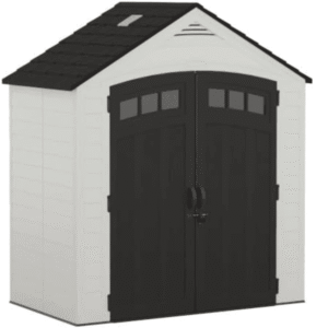 Suncast Vista 7 ft. x 4 ft. Resin Standard Modern Storage Shed with Floor Kit