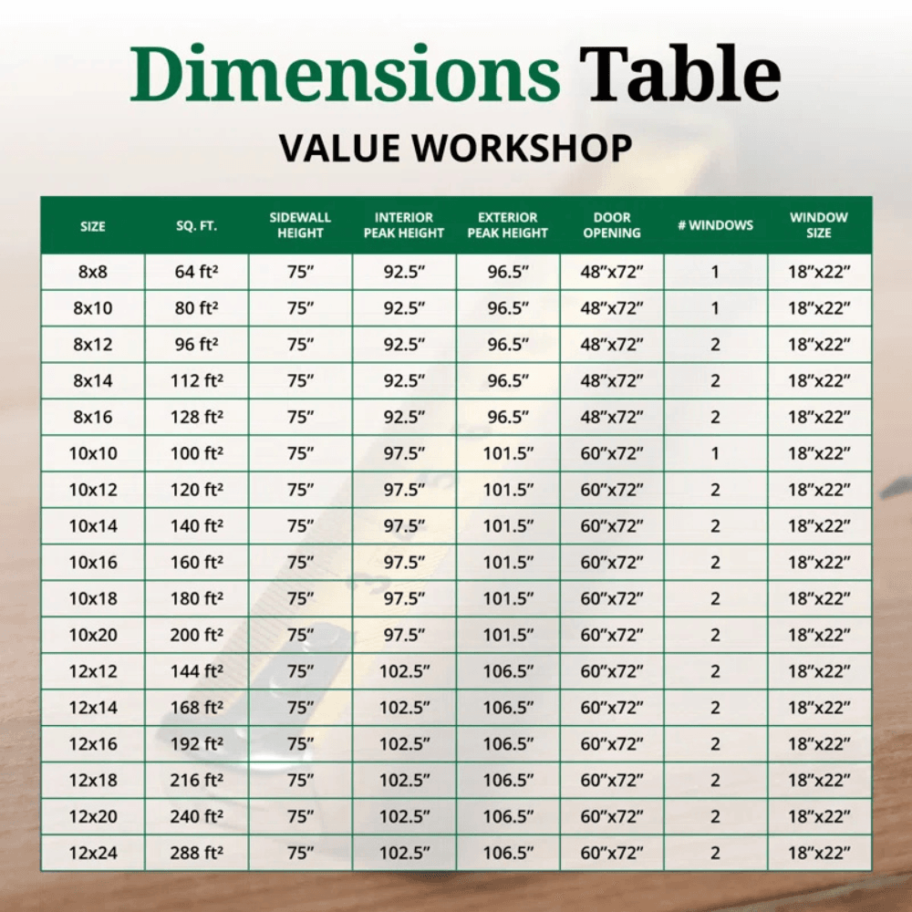 Value Workshop Outdoor Wood Storage Shed - Image 12