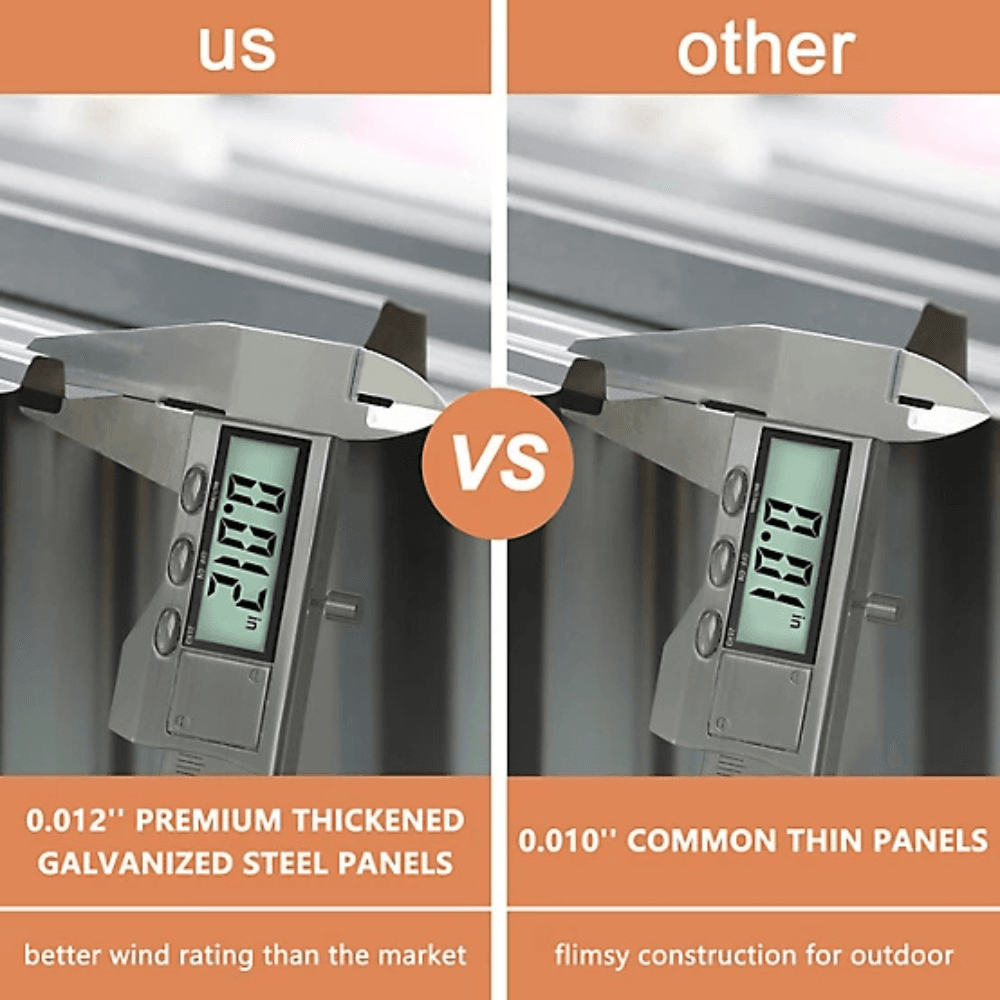 Veikous 8 ft. x 12 ft. Outdoor Storage Shed with Lockable Door and Vents - Image 4