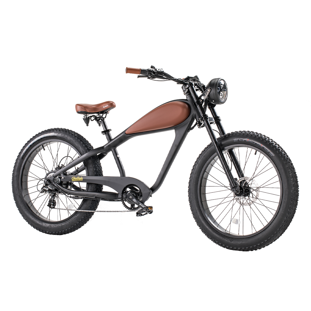 Revi Bikes Cheetah 48V 750W Hub Motor Fat Tire Electric Cruiser Bike