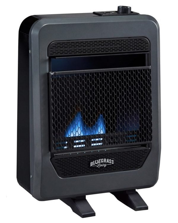 Bluegrass Living Natural Gas Vent Free Blue Flame Gas Space Heater With Base Feet – 10,000 BTU, T-Stat Control – Model# B10TNB-B - Image 2