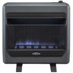 Bluegrass Living Natural Gas Vent Free Blue Flame Gas Space Heater With Blower and Base Feet – 30,000 BTU, T-Stat Control – Model# B30TNB-BB
