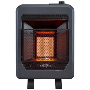 Bluegrass Living Natural Gas Vent Free Infrared Gas Space Heater With Base Feet – 10,000 BTU, T-Stat Control – Model# B10TNIR-B