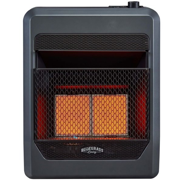 Bluegrass Living Natural Gas Vent Free Infrared Gas Space Heater With Blower and Base Feet – 20,000 BTU, T-Stat Control – Model# B20TNIR-BB - Image 3