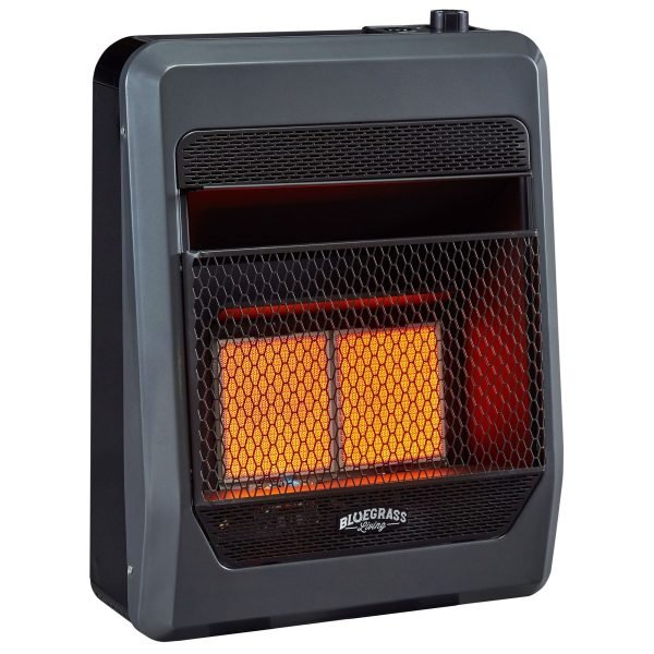Bluegrass Living Natural Gas Vent Free Infrared Gas Space Heater With Blower and Base Feet – 20,000 BTU, T-Stat Control – Model# B20TNIR-BB - Image 5