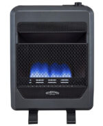 Bluegrass Living Propane Gas Vent Free Blue Flame Gas Space Heater With Blower and Base Feet – 20,000 BTU, T-Stat Control – Model# B20TPB-BB