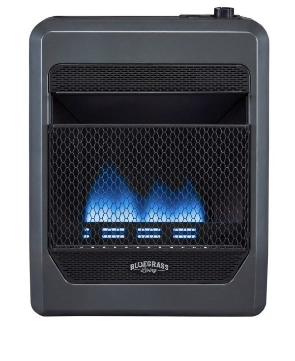 Bluegrass Living Propane Gas Vent Free Blue Flame Gas Space Heater With Blower and Base Feet – 20,000 BTU, T-Stat Control – Model# B20TPB-BB - Image 4