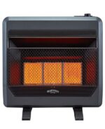 Bluegrass Living Propane Gas Vent Free Infrared Gas Space Heater With Blower and Base Feet – 28,000 BTU, T-Stat Control – Model# B28TPIR-BB