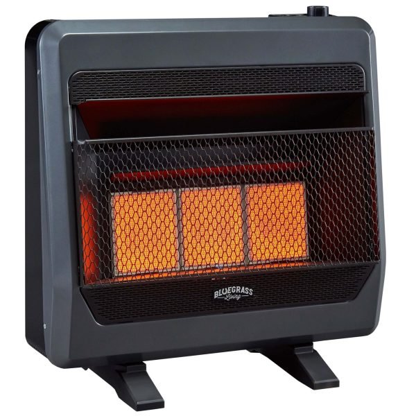 Bluegrass Living Propane Gas Vent Free Infrared Gas Space Heater With Blower and Base Feet – 28,000 BTU, T-Stat Control – Model# B28TPIR-BB - Image 2